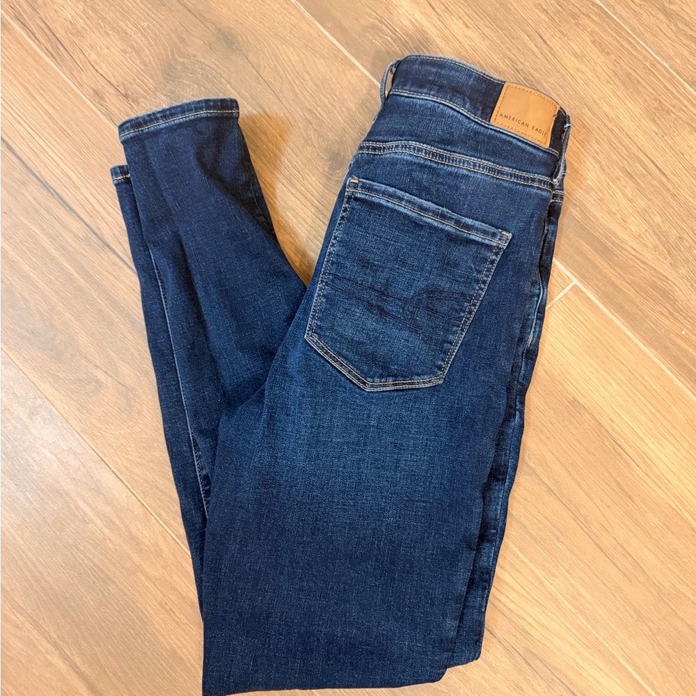 American Eagle Super High Rise Jeggings Blue Women's Jeans